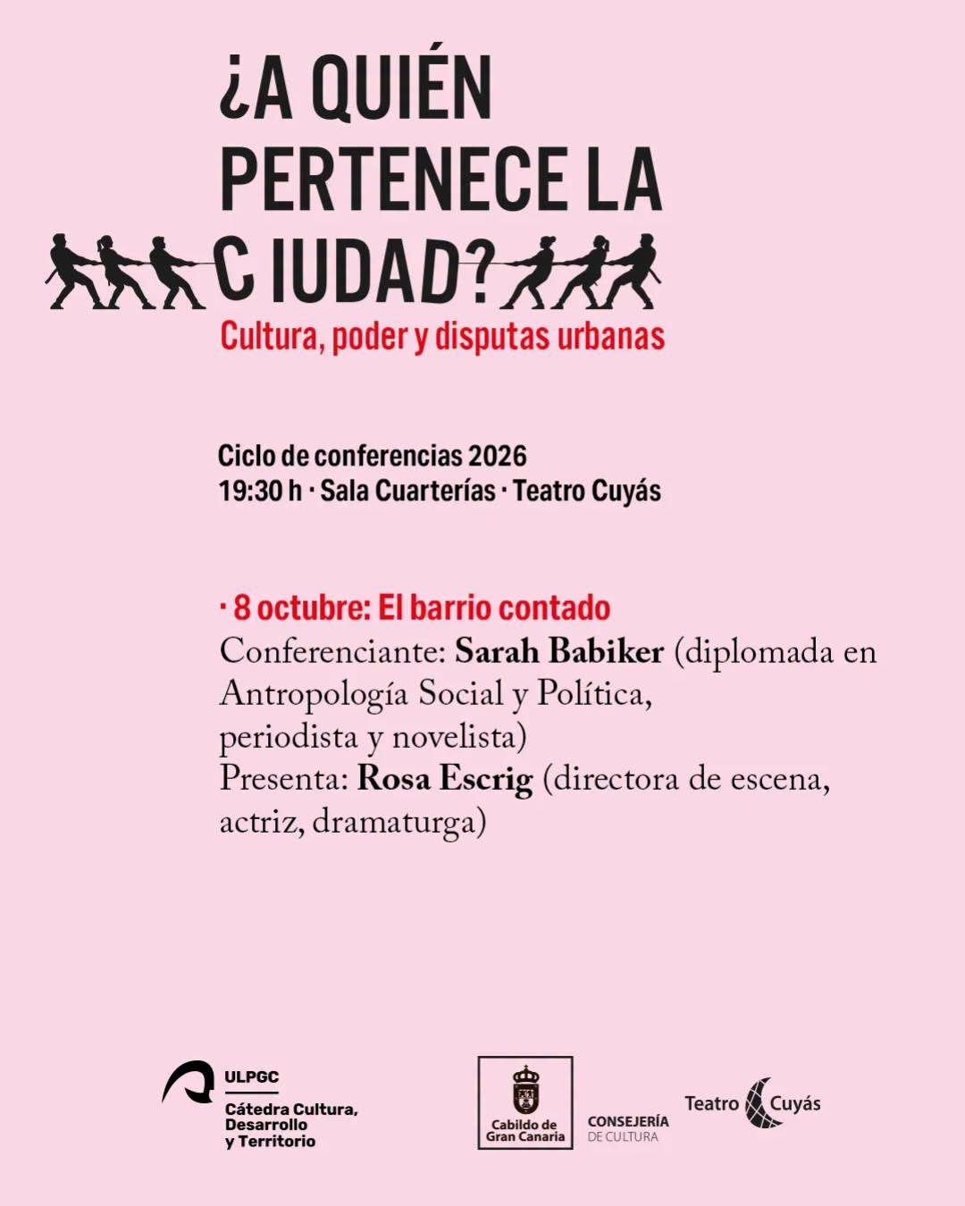 Conferencia 'El barrio contado' de Sarah Babiker. Ciclo '¿A quién pertenece la ciudad?'